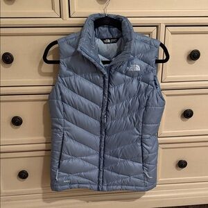 The North Face Women's Light Blue Quilted Down Vest
